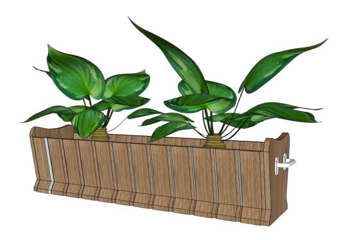 花箱绿植植物SU模型 SU模型免费下载_sketchup模型