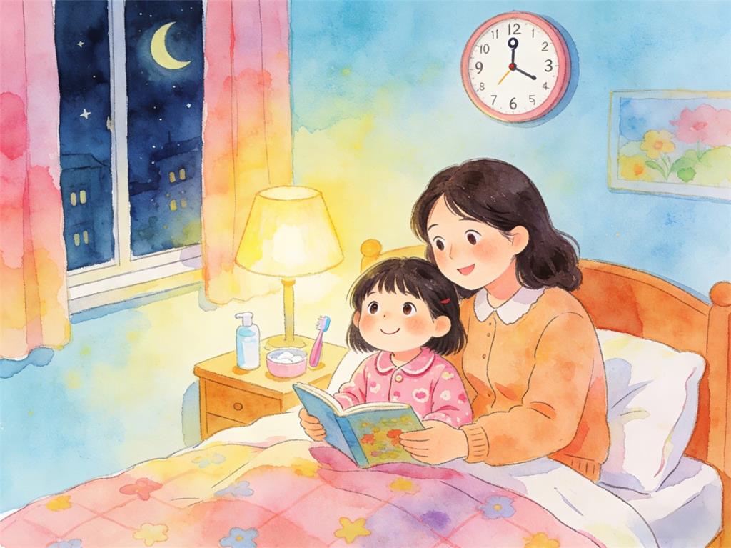 水彩画:入睡也有黄金时间”不是越快越好 水彩画高清JPG图片素材