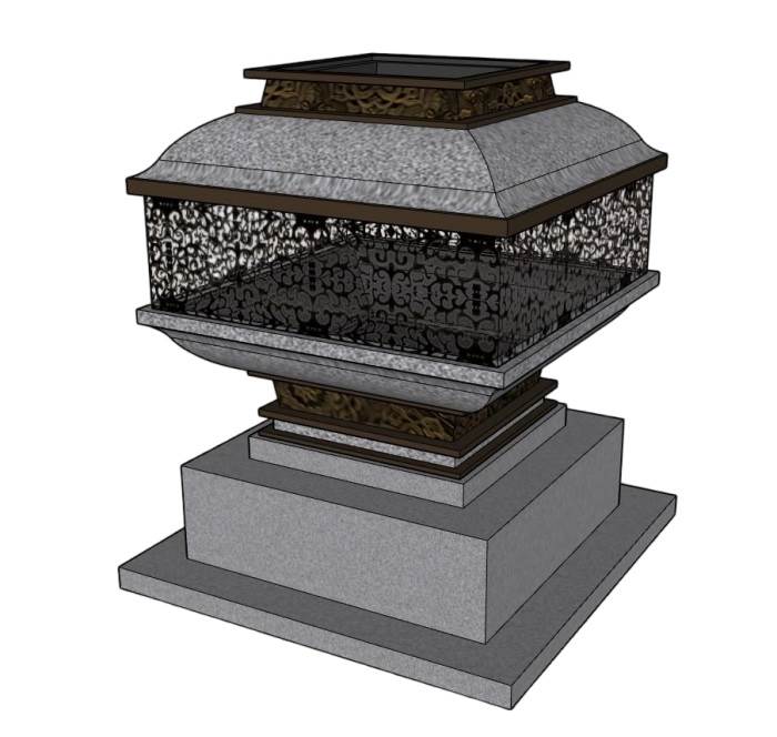 日式庭院石灯笼景观SU模型 SU模型免费下载_sketchup模型