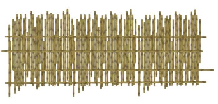 竹制篱笆护栏景观SU模型 SU模型免费下载_sketchup模型