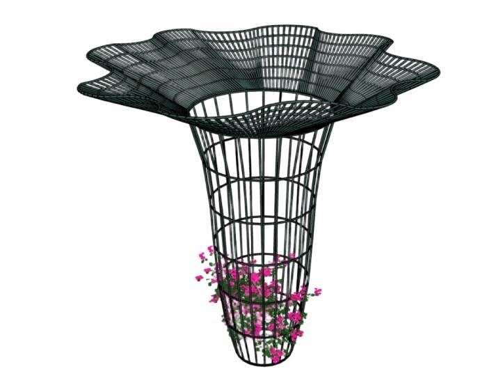 创意铁艺花架景观SU模型 SU模型免费下载_sketchup模型
