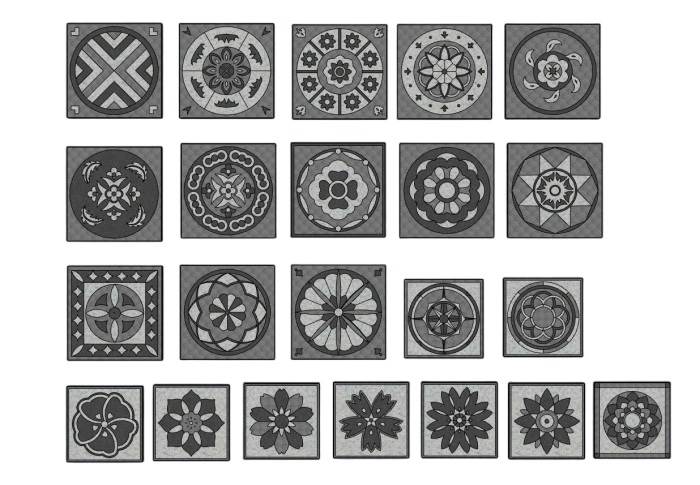 铺装拼花铺地建筑SU模型 SU模型免费下载_sketchup模型
