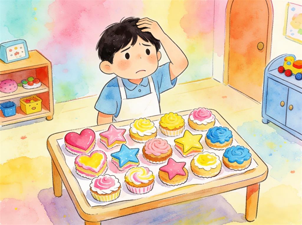 水彩画:网友180个蛋糕送福利院以为做少了 水彩画高清JPG图片素材