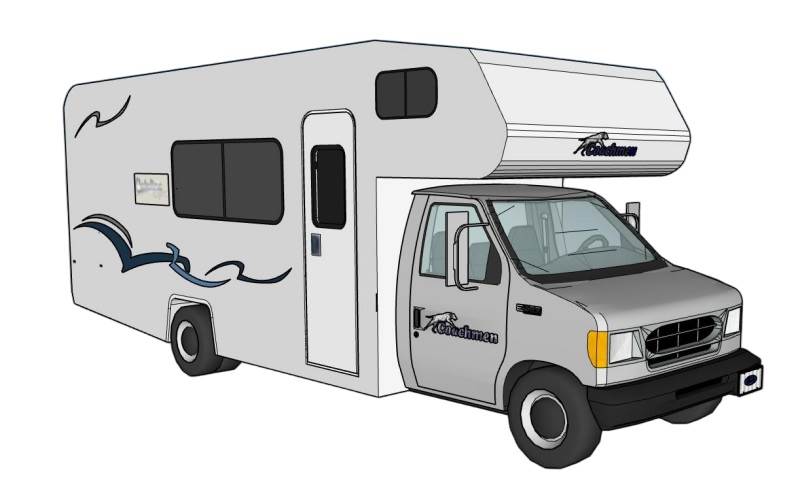 露营车房车交通SU模型 SU模型免费下载_sketchup模型