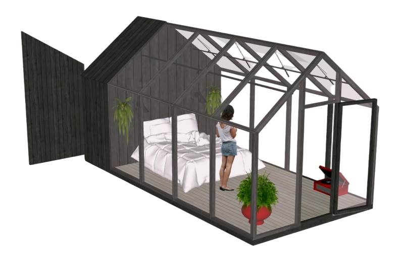 阳光房休闲屋景观SU模型 SU模型免费下载_sketchup模型