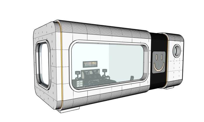 太空舱民宿住宅建筑SU模型 SU模型免费下载_sketchup模型