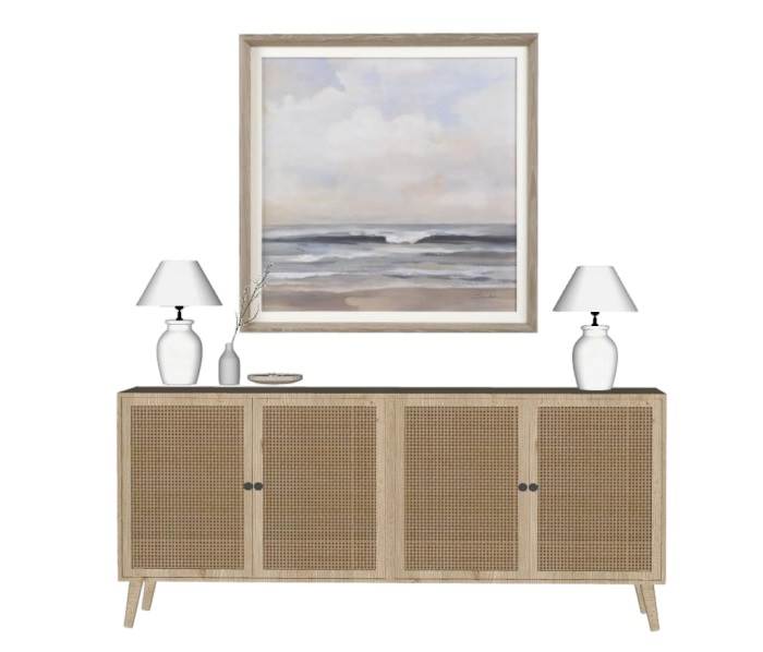 餐边柜玄关柜柜子SU模型 SU模型免费下载_sketchup模型