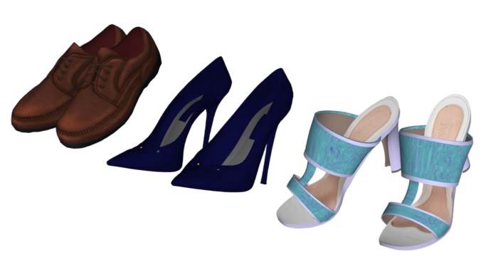 鞋子装饰SU模型 SU模型免费下载_sketchup模型