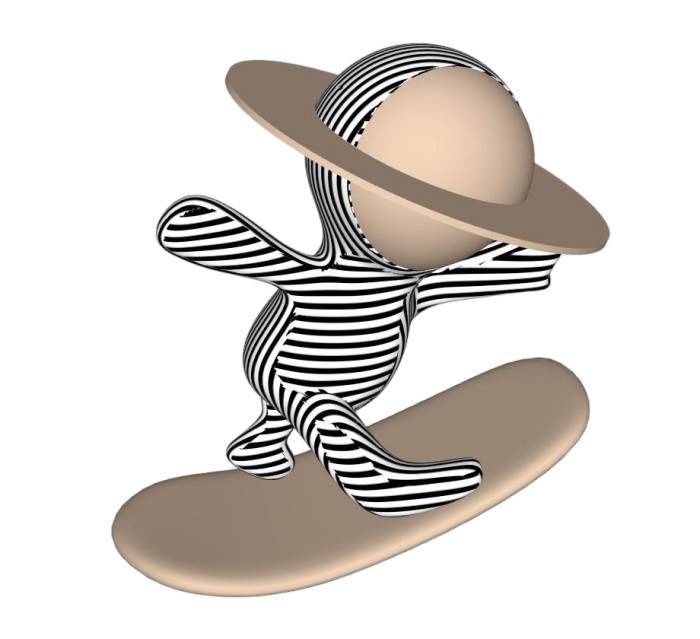 星球抽象工艺品装饰SU模型 SU模型免费下载_sketchup模型