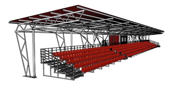 观众席看台体育SU模型 SU模型免费下载_sketchup模型