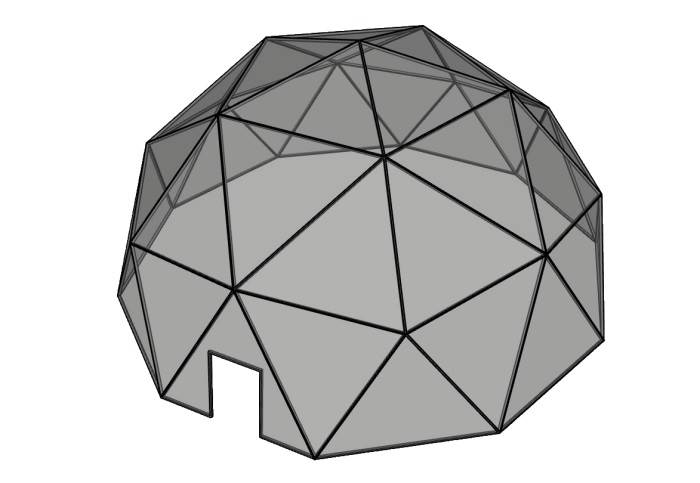 星空房泡泡屋建筑SU模型 SU模型免费下载_sketchup模型