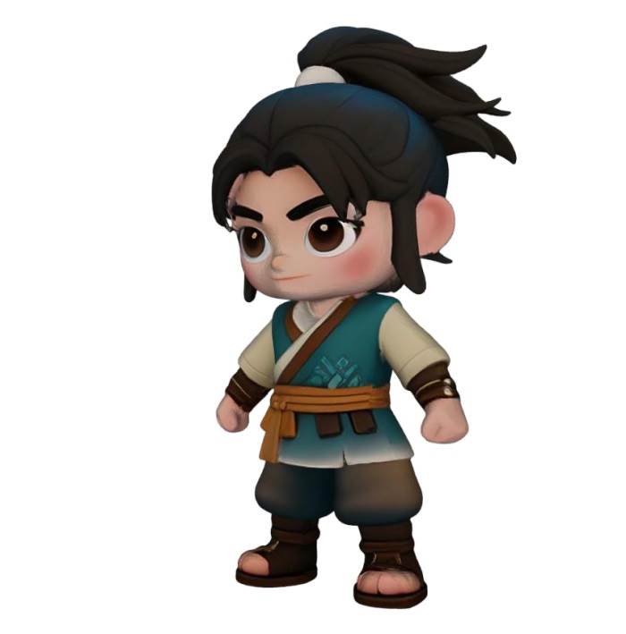 古代游戏卡通人物形象人物SU模型 SU模型免费下载_sketchup模型