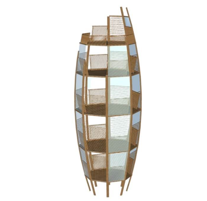 观景台瞭望塔景观SU模型 SU模型免费下载_sketchup模型