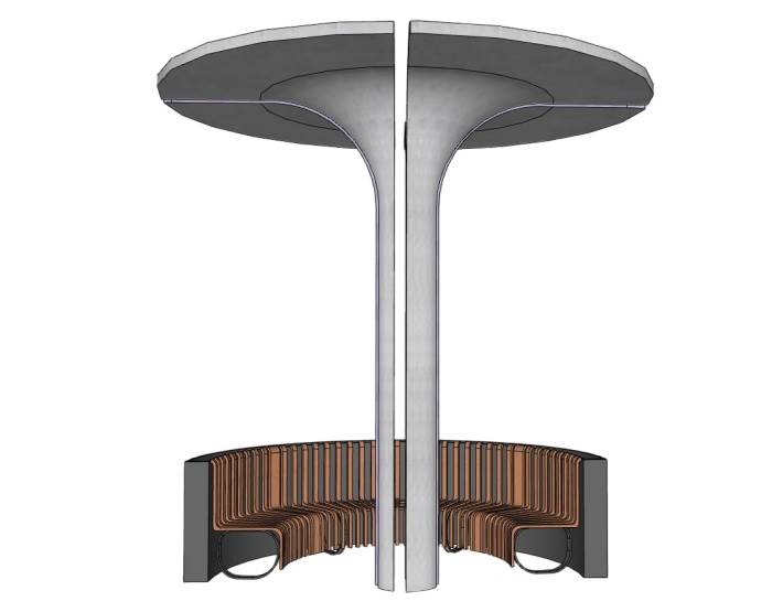 户外休憩座椅景观SU模型 SU模型免费下载_sketchup模型