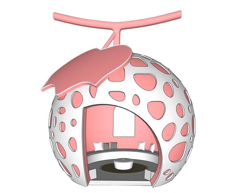 草莓屋水果房子商业SU模型 SU模型免费下载_sketchup模型