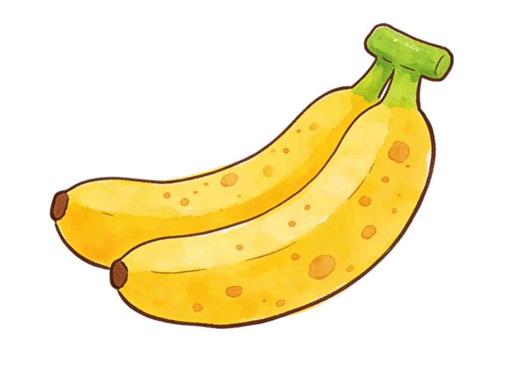 简笔画:卡通香蕉 简笔画JPG格式图片素材