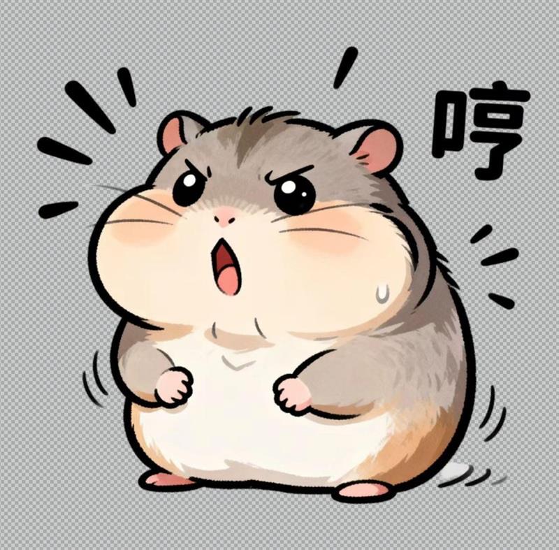 简笔画:可爱的仓鼠 简笔画JPG格式图片素材