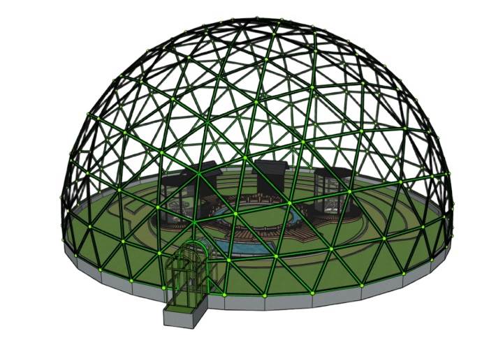阳光房观鸟园建筑SU模型 SU模型免费下载_sketchup模型