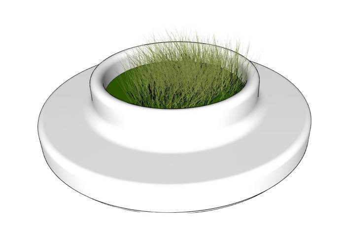 圆形树池座椅景观SU模型 SU模型免费下载_sketchup模型