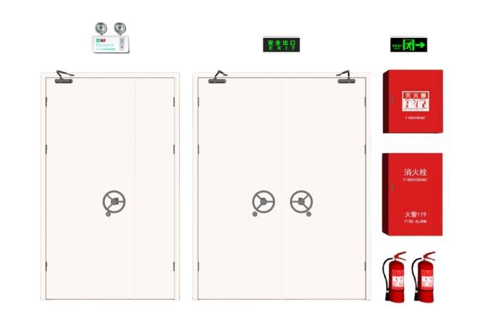 防火门消防栓应急灯 SU模型免费下载_sketchup模型