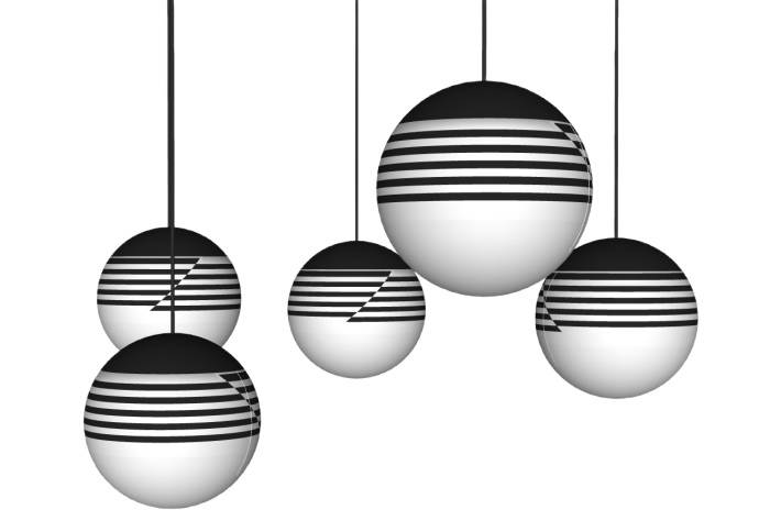 球形吊灯装饰SU模型 SU模型免费下载_sketchup模型