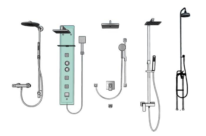 浴室淋浴花洒浴室SU模型 SU模型免费下载_sketchup模型