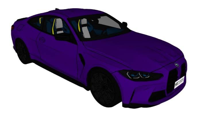 宝马跑车交通SU模型 SU模型免费下载_sketchup模型