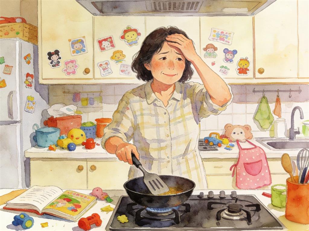 水彩画:全网最听劝妈妈走红 水彩画高清JPG图片素材