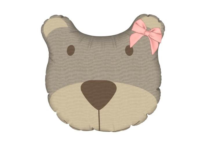 小熊蝴蝶结抱枕装饰SU模型 SU模型免费下载_sketchup模型