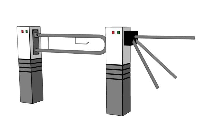人行道闸 SU模型免费下载_sketchup模型