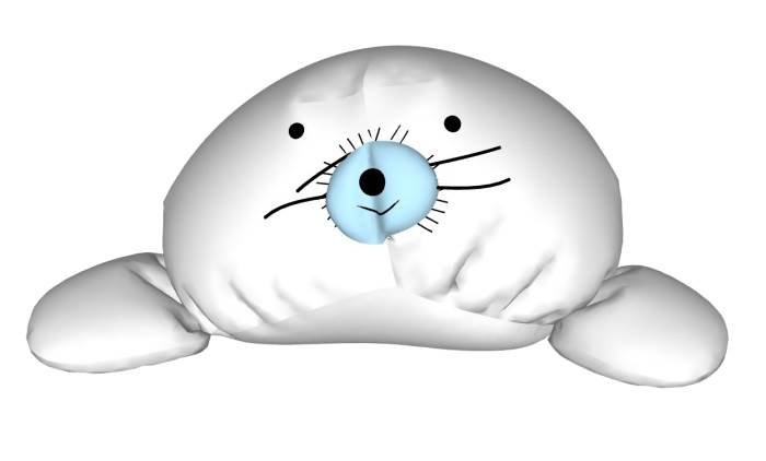 儿童卡通海豹抱枕装饰SU模型 SU模型免费下载_sketchup模型