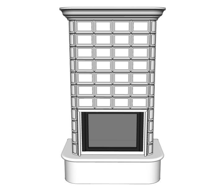 现代风格壁炉 SU模型免费下载_sketchup模型