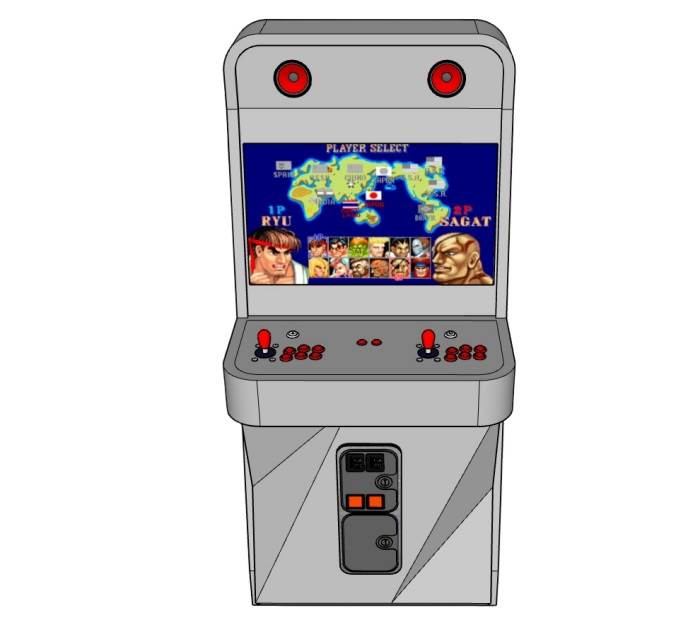 街机游戏机 SU模型免费下载_sketchup模型