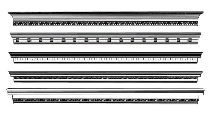 石膏线装饰SU模型 SU模型免费下载_sketchup模型