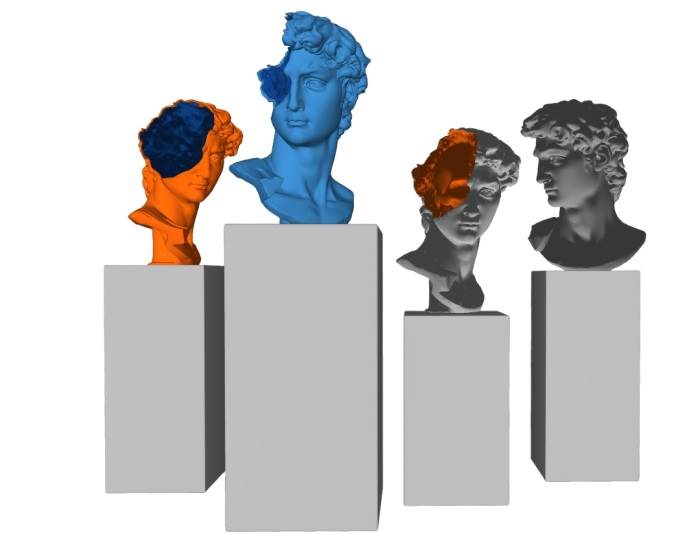 大卫半身雕塑雕塑SU模型 SU模型免费下载_sketchup模型