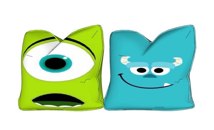 卡通儿童抱枕装饰SU模型 SU模型免费下载_sketchup模型