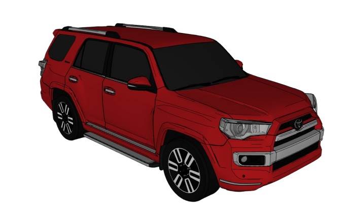 丰田4Runner汽车交通SU模型 SU模型免费下载_sketchup模型
