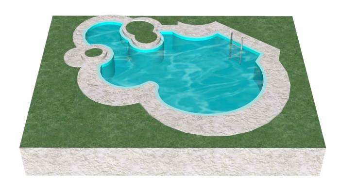 欧式游泳池景观景观SU模型 SU模型免费下载_sketchup模型