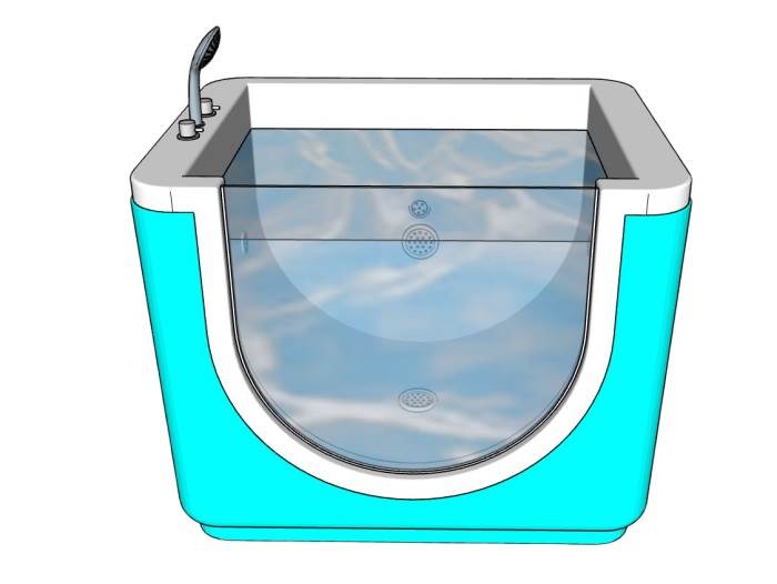 婴儿游泳池游泳馆浴缸 SU模型免费下载_sketchup模型