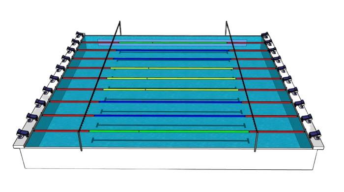 运动比赛游泳池体育SU模型 SU模型免费下载_sketchup模型