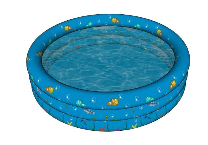 圆形的儿童游泳池 SU模型免费下载_sketchup模型