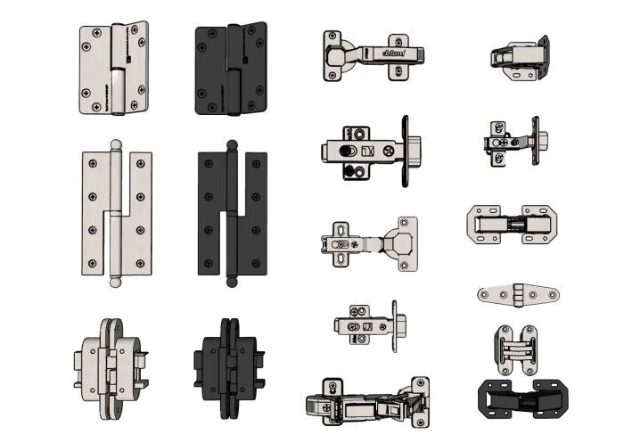 五金合页铰链 SU模型免费下载_sketchup模型