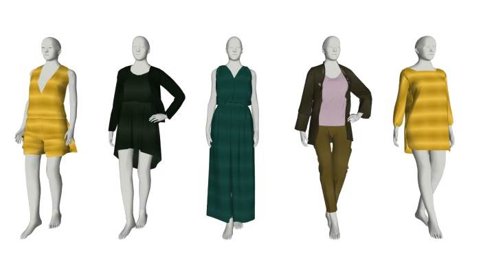 橱窗服装假人模特服饰SU模型 SU模型免费下载_sketchup模型