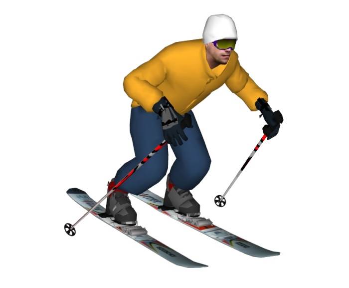 滑雪男人人物SU模型 SU模型免费下载_sketchup模型