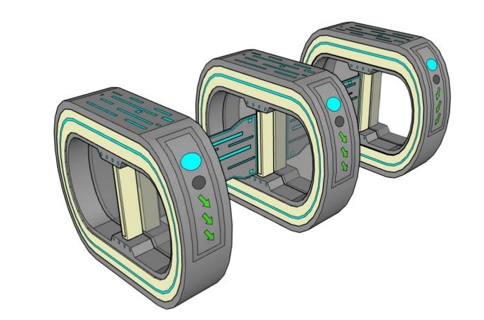科技人行道闸机闸门 SU模型免费下载_sketchup模型