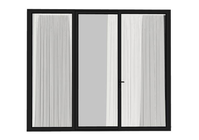 落地门玻璃门门窗SU模型 SU模型免费下载_sketchup模型