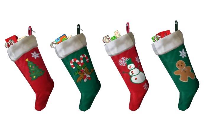 圣诞袜子装饰SU模型 SU模型免费下载_sketchup模型