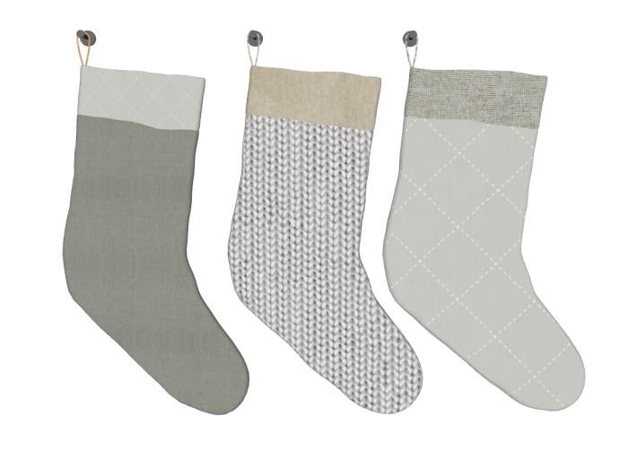 挂着的袜子装饰SU模型 SU模型免费下载_sketchup模型