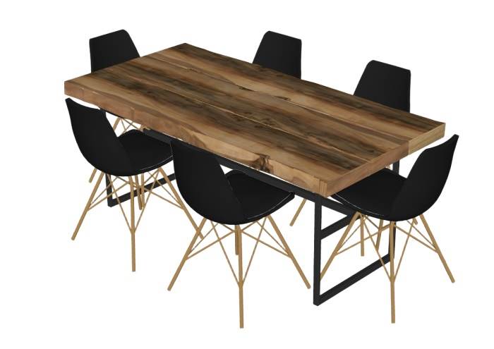 自然风餐桌椅桌子SU模型 SU模型免费下载_sketchup模型