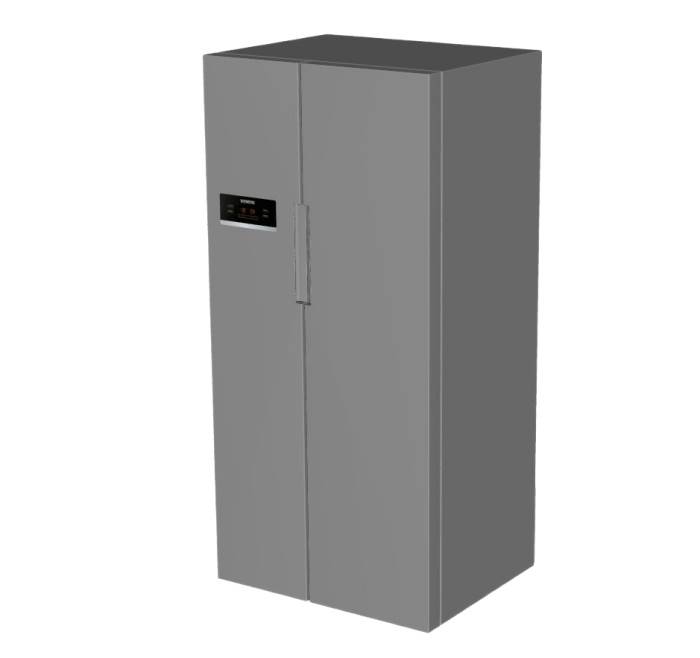 双开门电冰箱家电SU模型 SU模型免费下载_sketchup模型